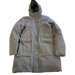 Womens THE NORTH FACE Gray Goose Down Dunagiri Down Parka Jacket Sz M